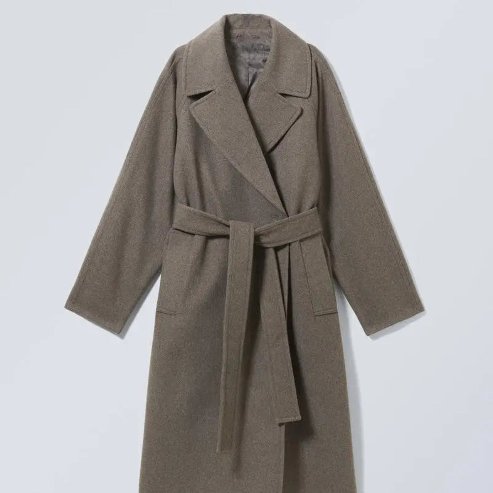 Women's Wool Coat Oversized Long Casual Chic Outerwear 4