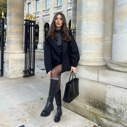 Women's Wool Coat Oversized Trendy Fall Outerwear 7