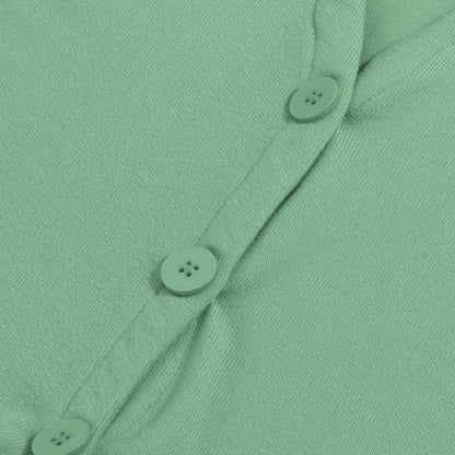 Women's Oversized Knit Cardigan - Long Sleeve Button Up