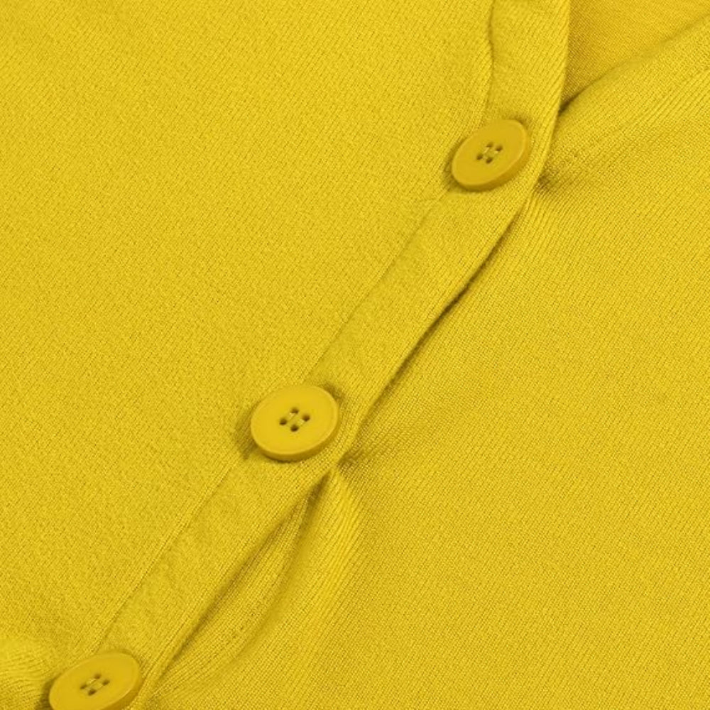 Women's Oversized Knit Cardigan - Long Sleeve Button Up