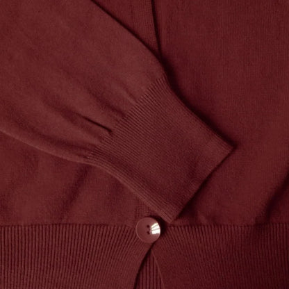 Women's Oversized Knit Cardigan - Long Sleeve Button Up