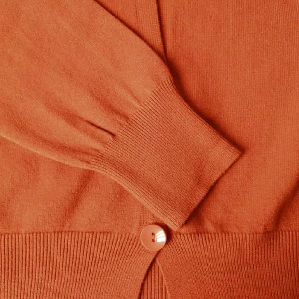 Women's Oversized Knit Cardigan - Long Sleeve Button Up