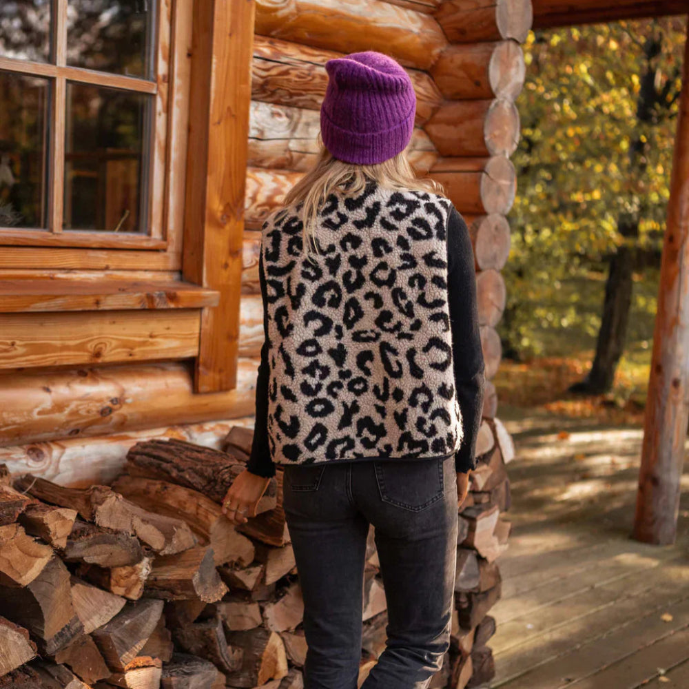 Womens Vest Leopard Print Sleeveless Layering Top Fashion Stylish 2