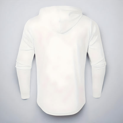 Men's Casual Long Sleeve Hoodie Shirt – Lightweight Drawstring