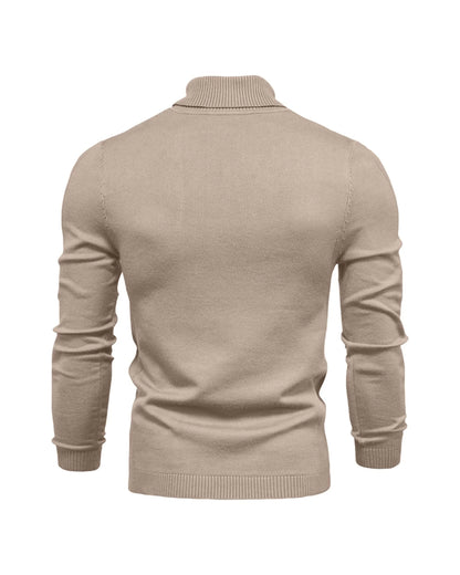 Men’s Slim Fit Ribbed Turtleneck Sweater | Long Sleeve Winter Jumper