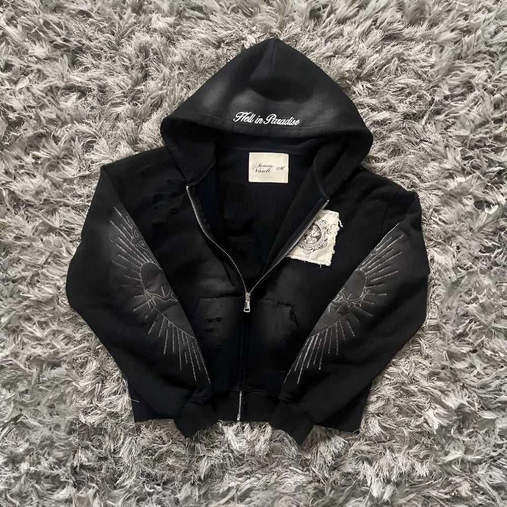 Men’s Oversized Graphic Hoodie – Long Sleeve Pullover