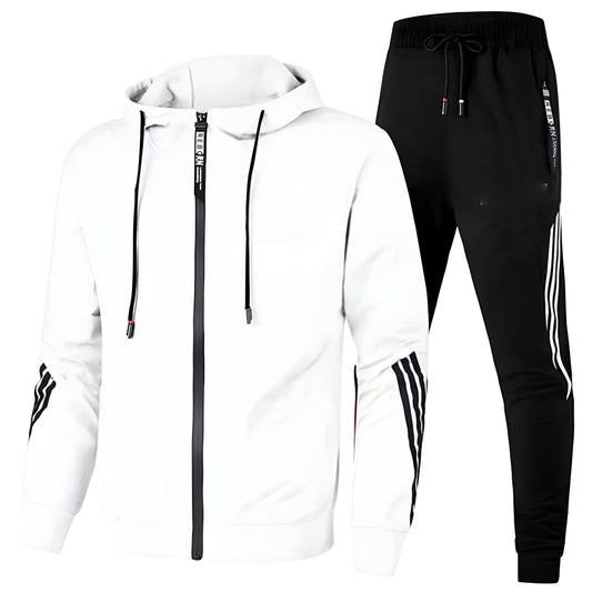 Men’s Slim Fit Tracksuit Set | Casual Zip Up Hoodie Joggers