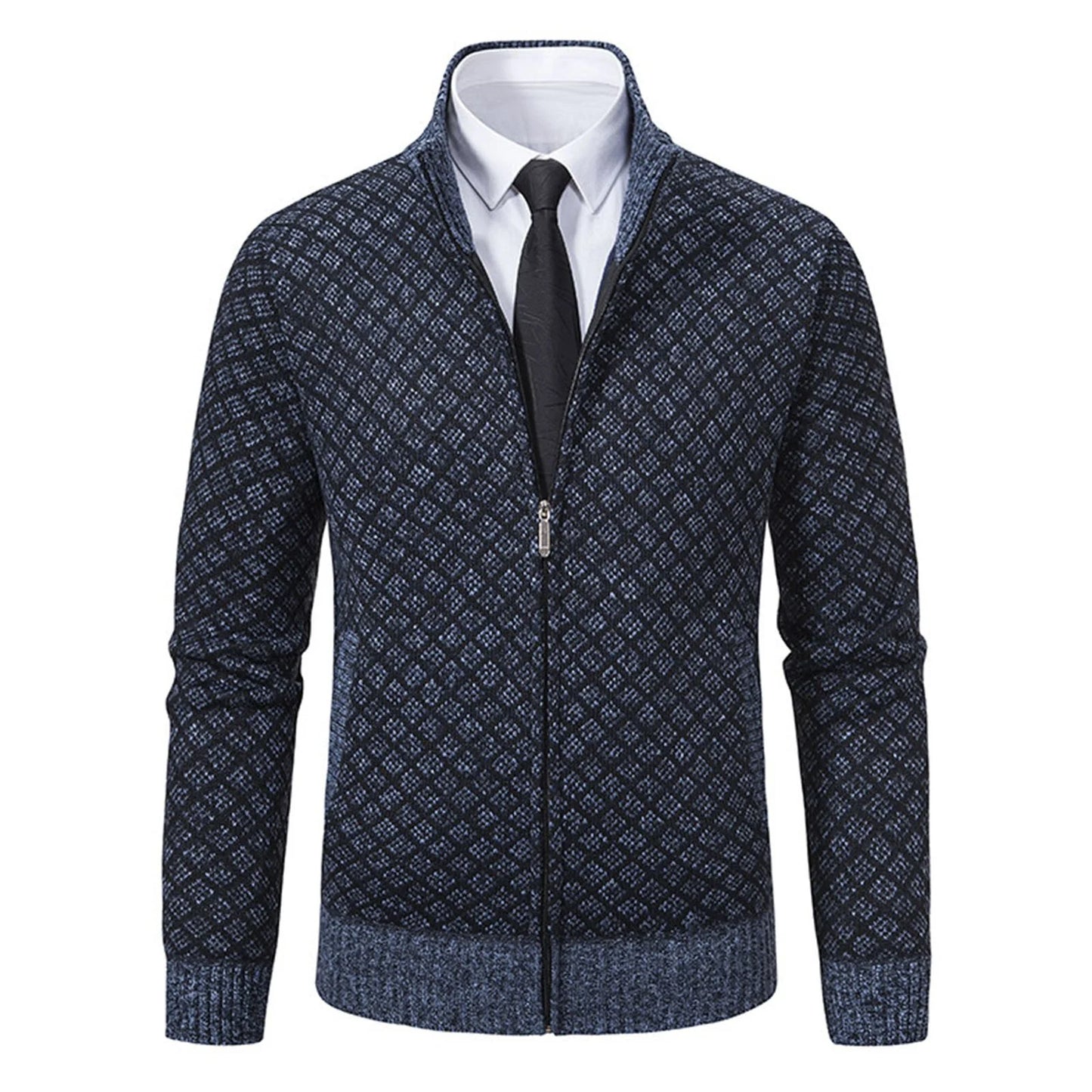 Men’s Smart Casual Full Zip Cardigan | Long Sleeve Knitwear