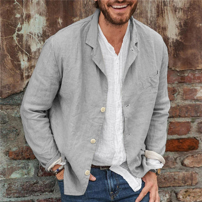 Men’s Lightweight Linen Jacket | Casual Short Coat
