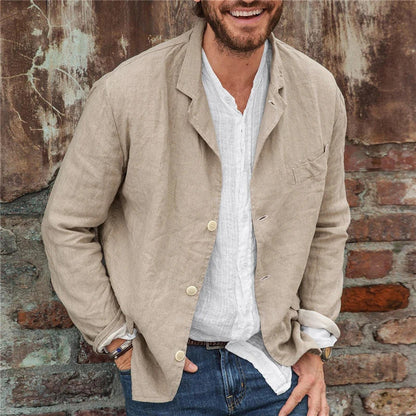 Men’s Lightweight Linen Jacket | Casual Short Coat