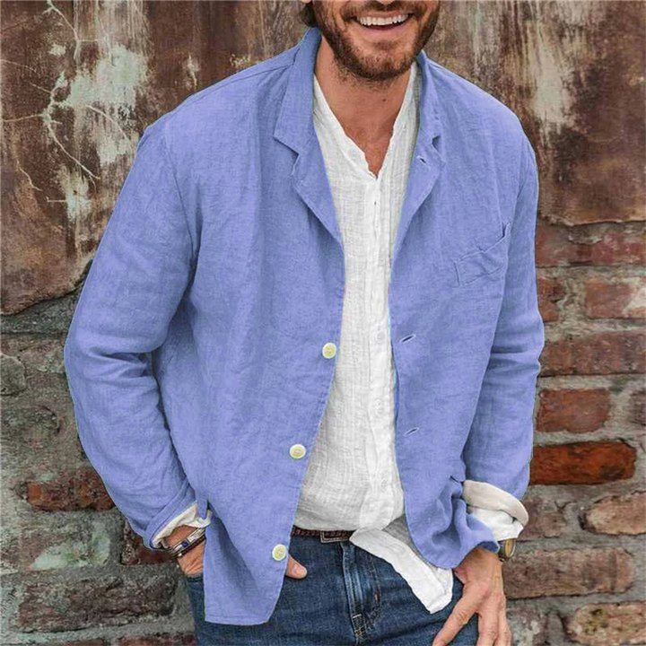 Men’s Lightweight Linen Jacket | Casual Short Coat