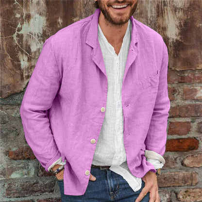 Men’s Lightweight Linen Jacket | Casual Short Coat