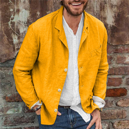 Men’s Lightweight Linen Jacket | Casual Short Coat