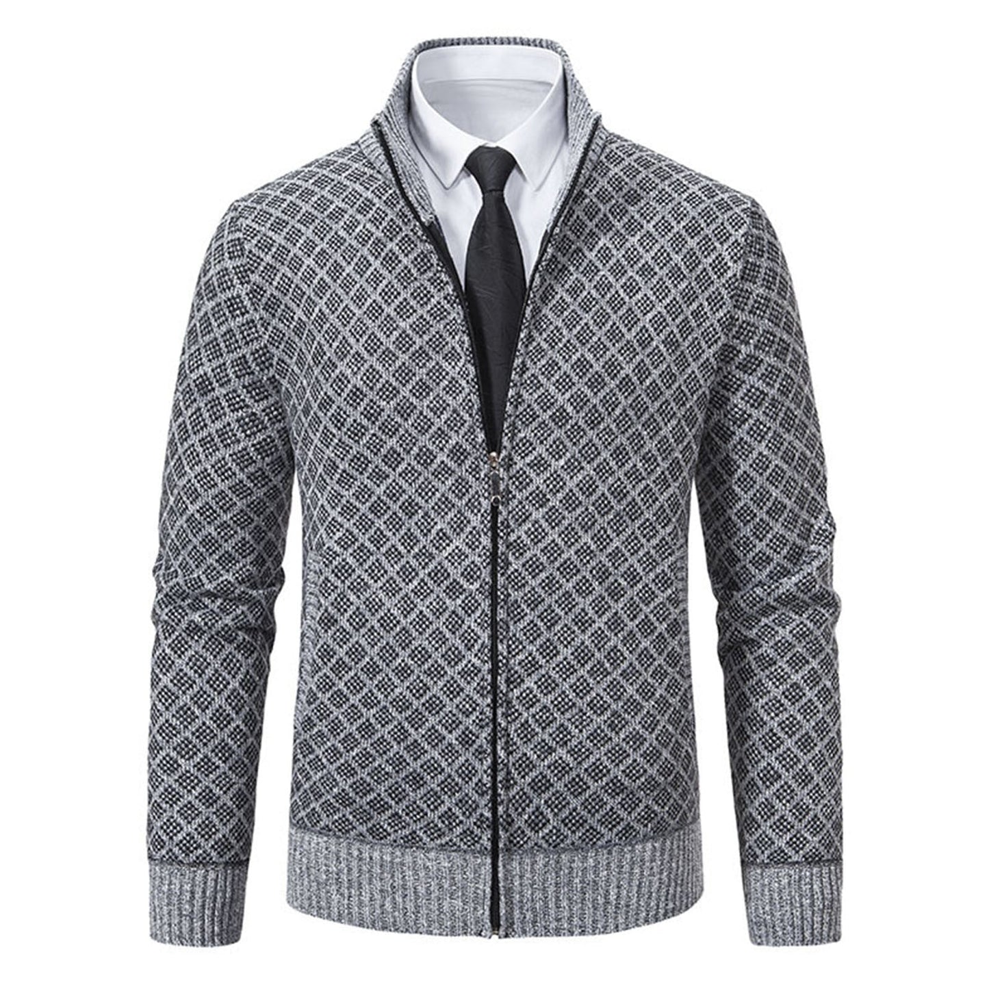 Men’s Smart Casual Full Zip Cardigan | Long Sleeve Knitwear