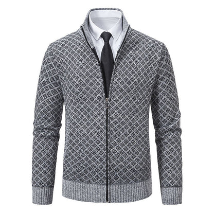 Men’s Smart Casual Full Zip Cardigan | Long Sleeve Knitwear