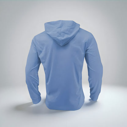 Men's Casual Long Sleeve Hoodie Shirt – Lightweight Drawstring
