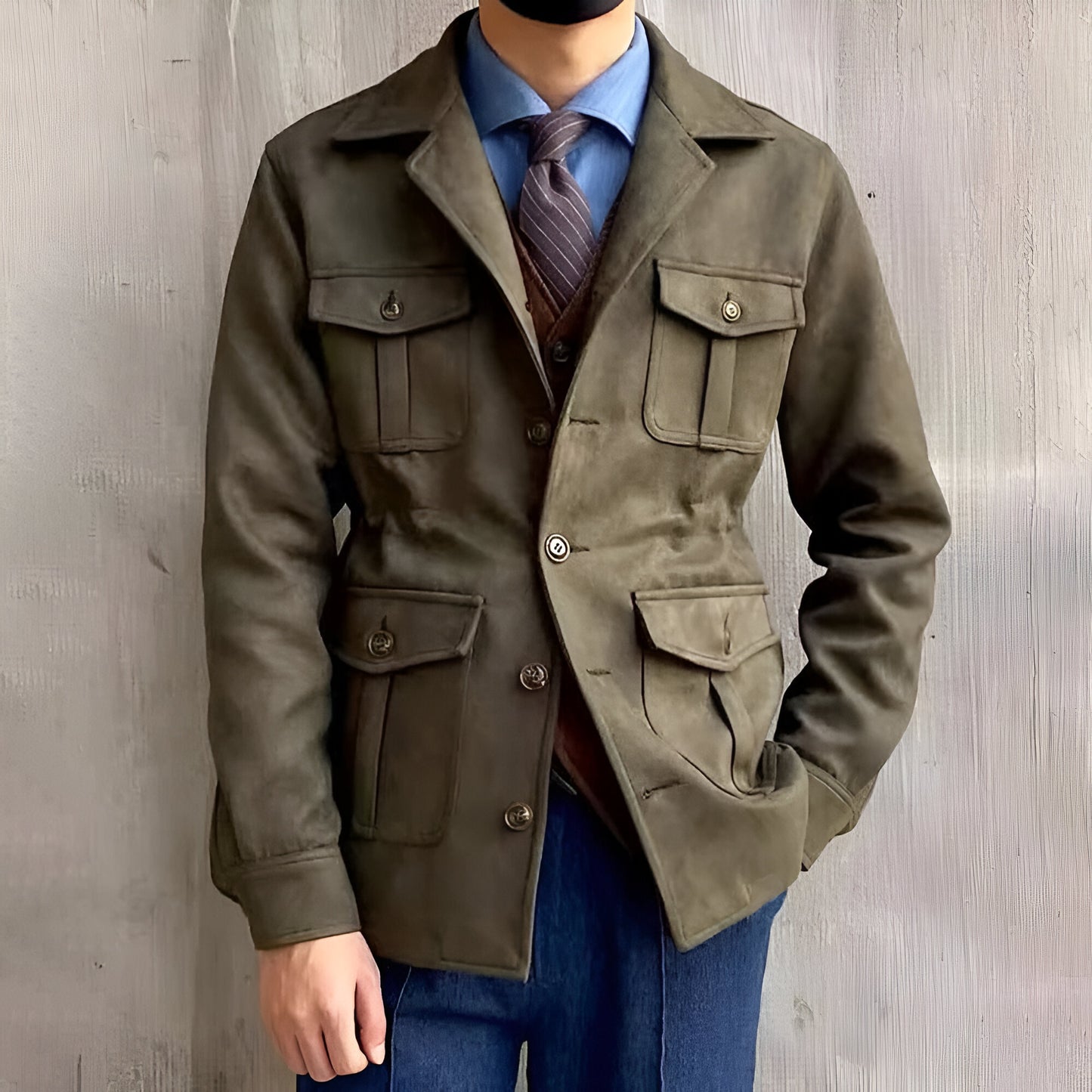 Men’s Casual Field Jacket | Button Up Safari Style