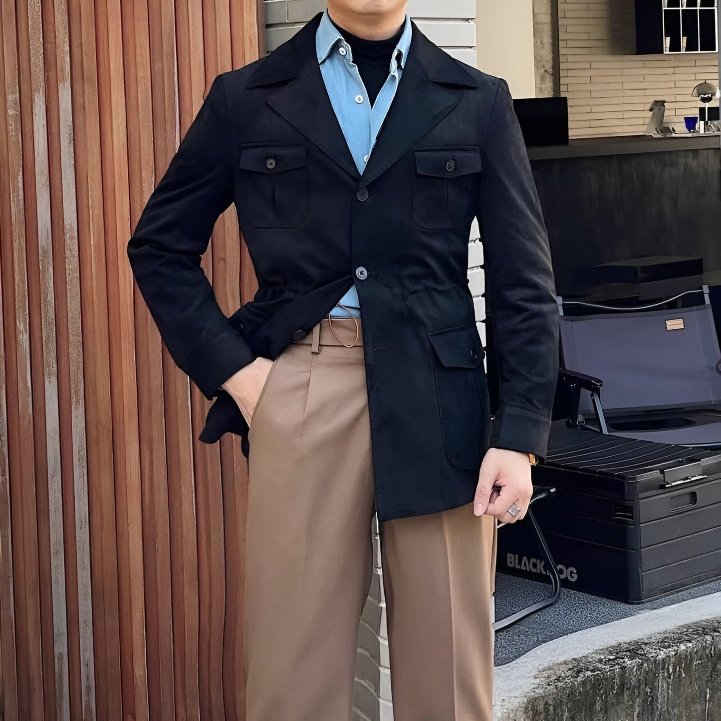 Men’s Casual Field Jacket | Button Up Safari Style