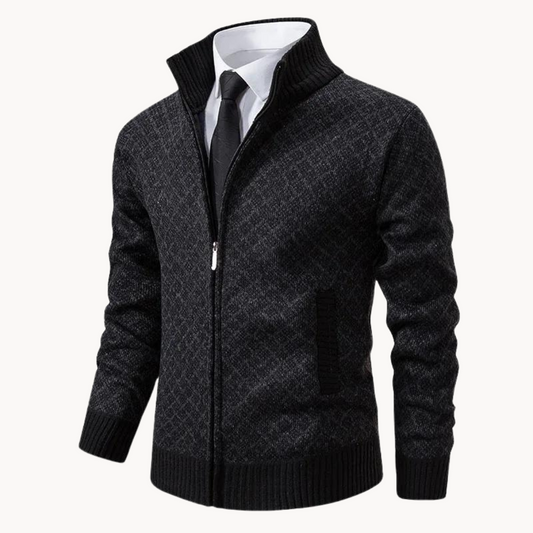 Men’s Smart Casual Full Zip Cardigan | Long Sleeve Knitwear