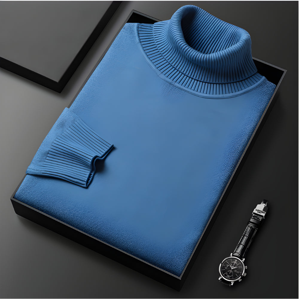 Men’s Slim Fit Long Sleeve Turtleneck Jumper | Warm Winter Knitwear