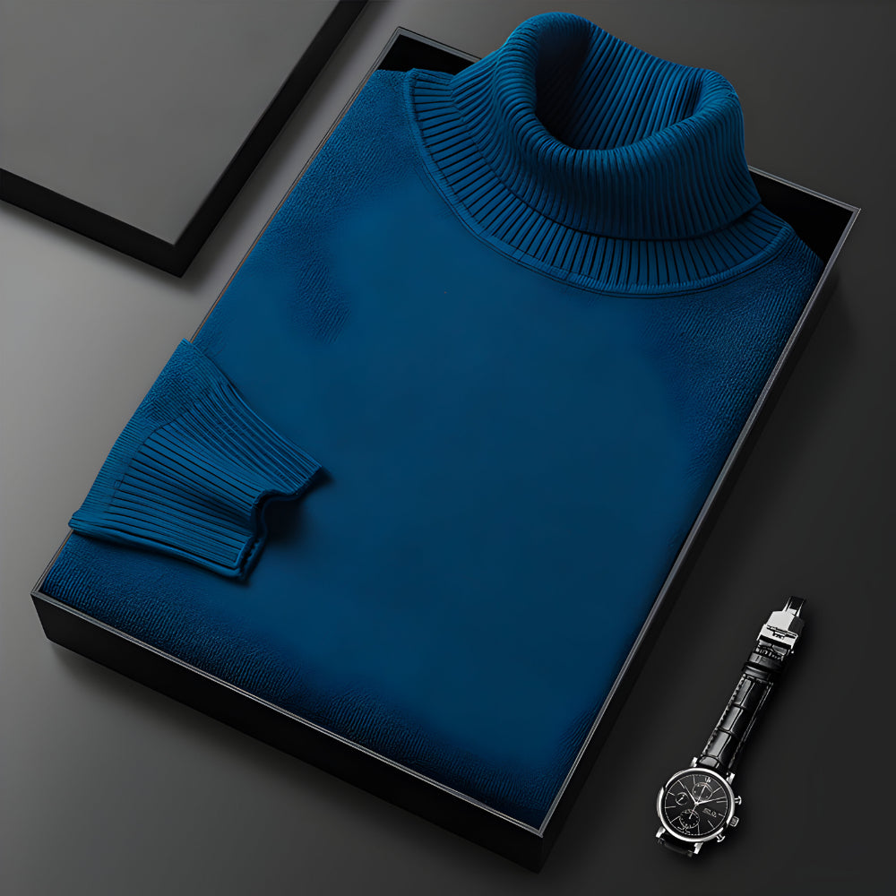 Men’s Slim Fit Long Sleeve Turtleneck Jumper | Warm Winter Knitwear