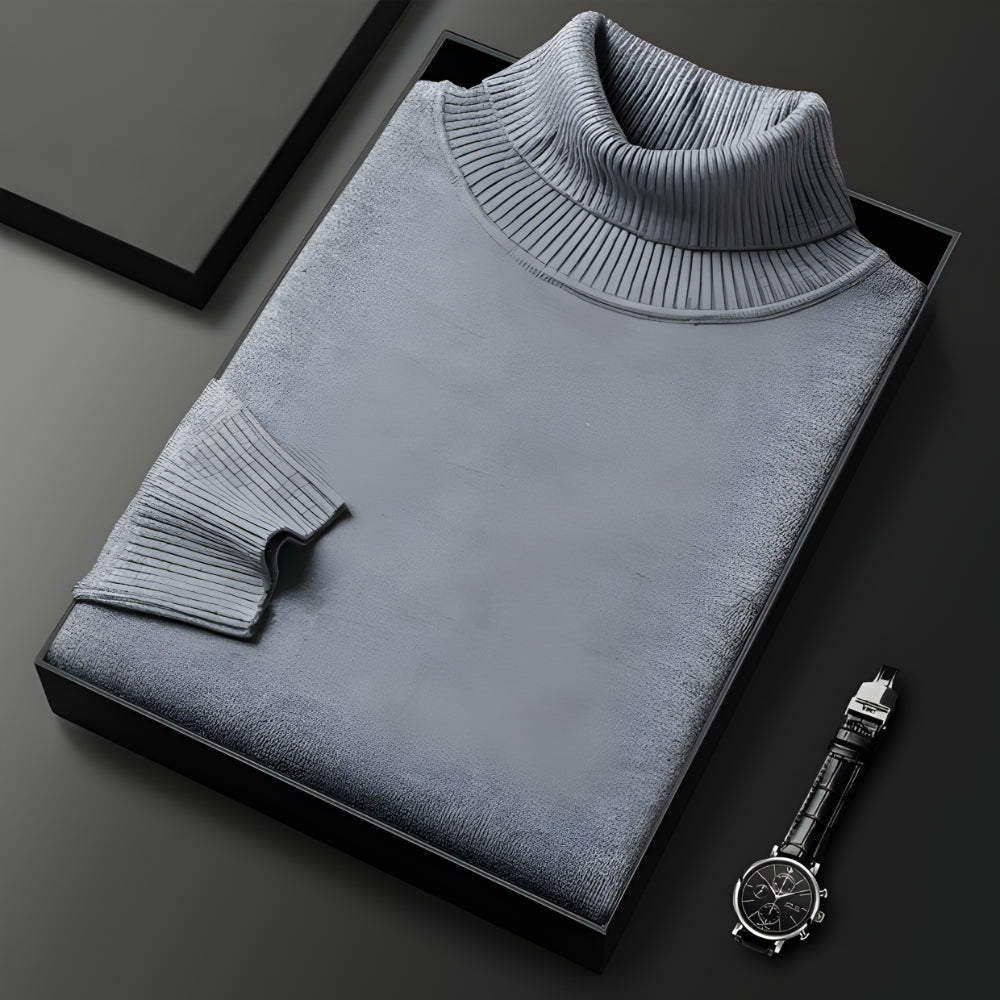 Men’s Slim Fit Long Sleeve Turtleneck Jumper | Warm Winter Knitwear
