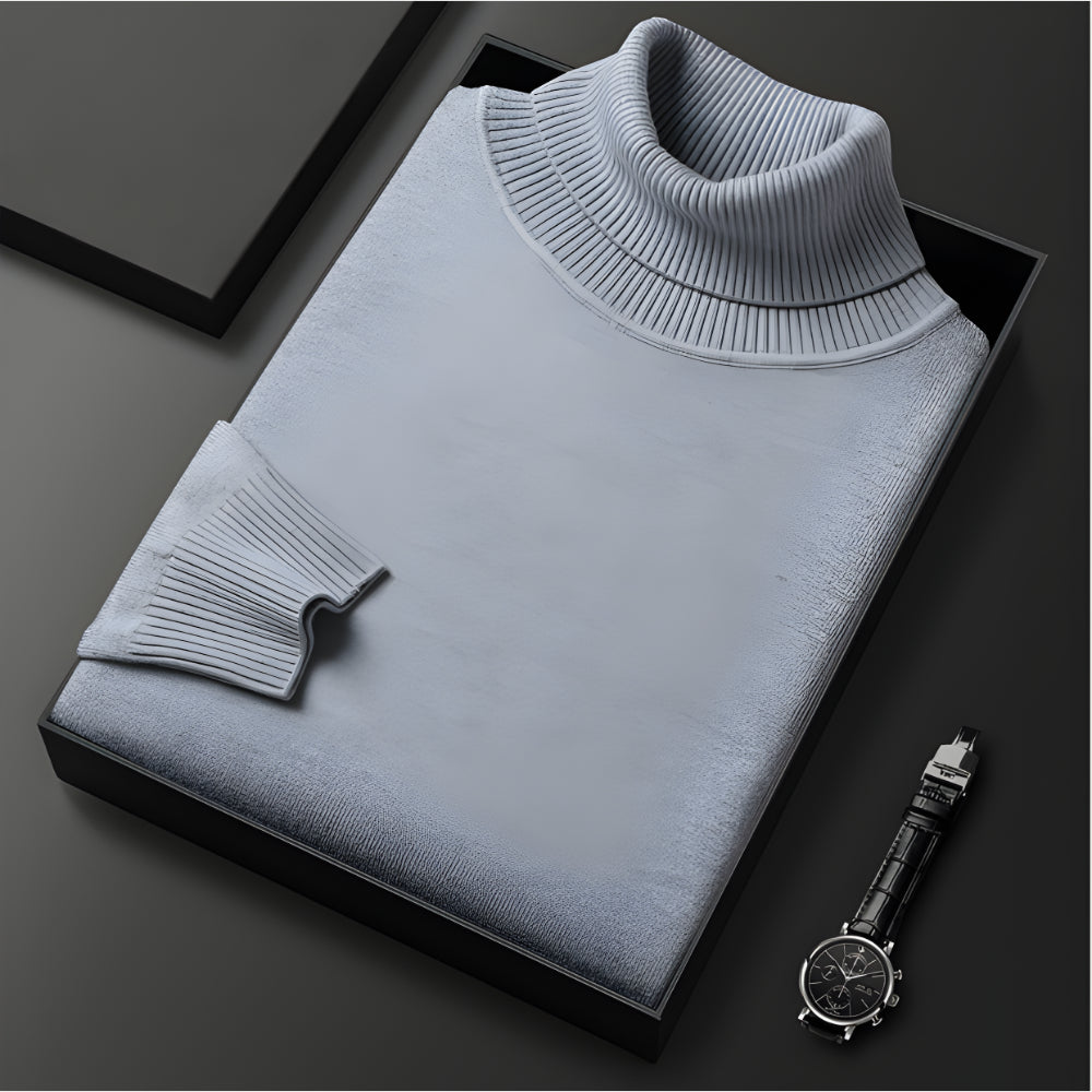 Men’s Slim Fit Long Sleeve Turtleneck Jumper | Warm Winter Knitwear