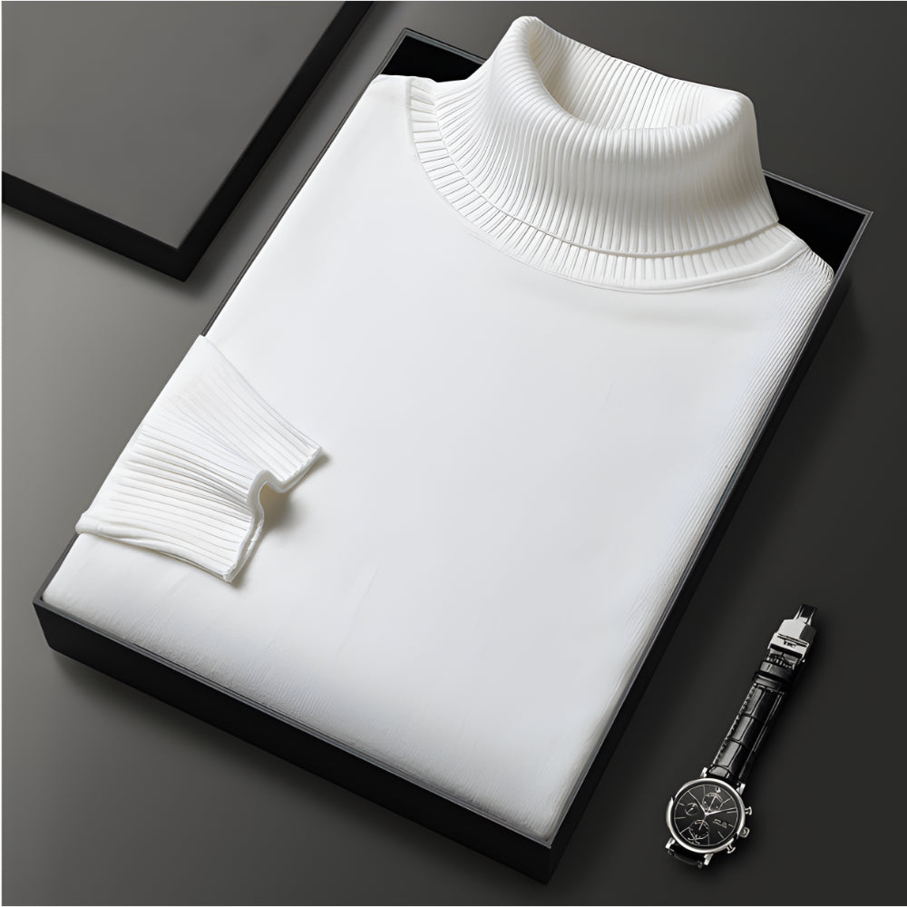 Men’s Slim Fit Long Sleeve Turtleneck Jumper | Warm Winter Knitwear