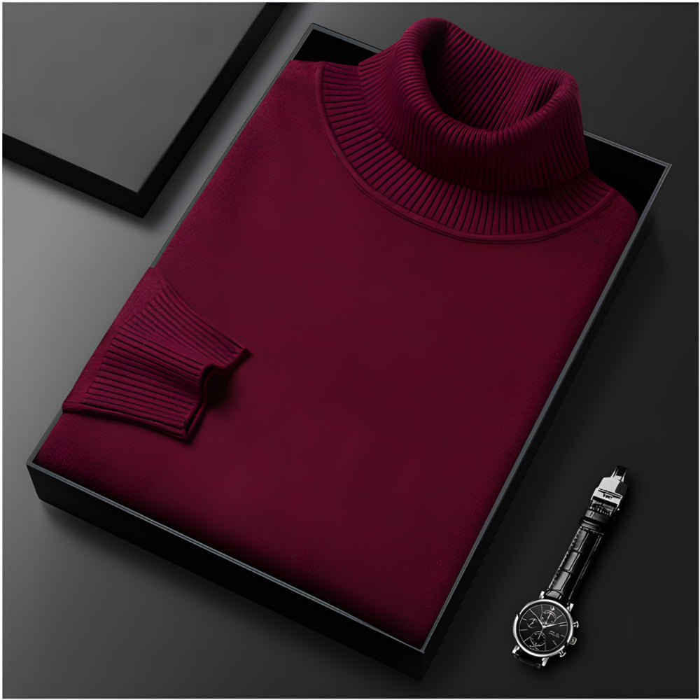 Men’s Slim Fit Long Sleeve Turtleneck Jumper | Warm Winter Knitwear