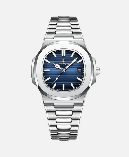 Men’s Watch Stainless Steel Designer Style | Quartz Date Display