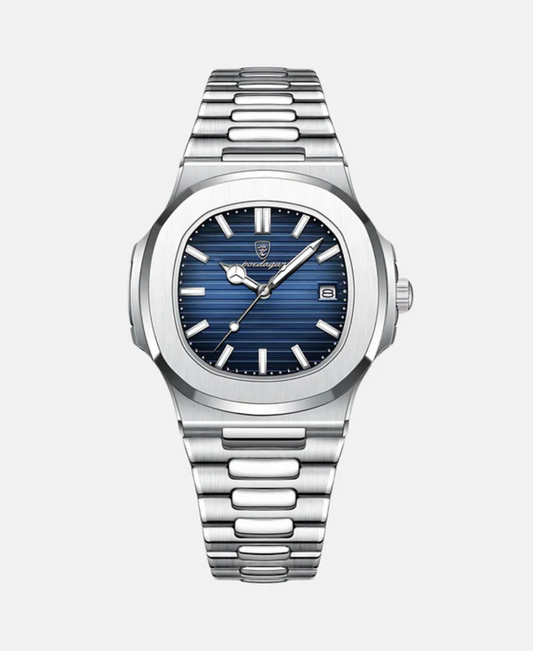 Men’s Watch Stainless Steel Designer Style | Quartz Date Display
