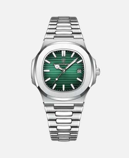 Men’s Watch Stainless Steel Designer Style | Quartz Date Display