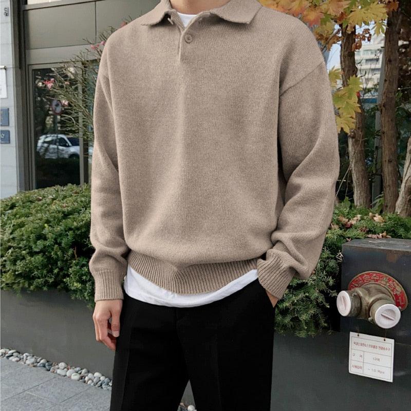 Men’s Smart Casual Collared Jumper | Long Sleeve Knitwear