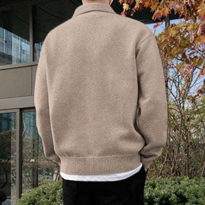 Men’s Smart Casual Collared Jumper | Long Sleeve Knitwear