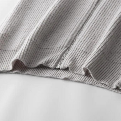 Men’s Warm Zip Up Jumper | Ribbed Knit Long Sleeve Sweater