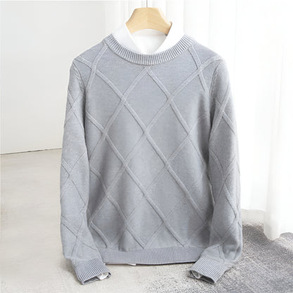Men’s Knit Crewneck Sweater – Long Sleeve Winter Jumper