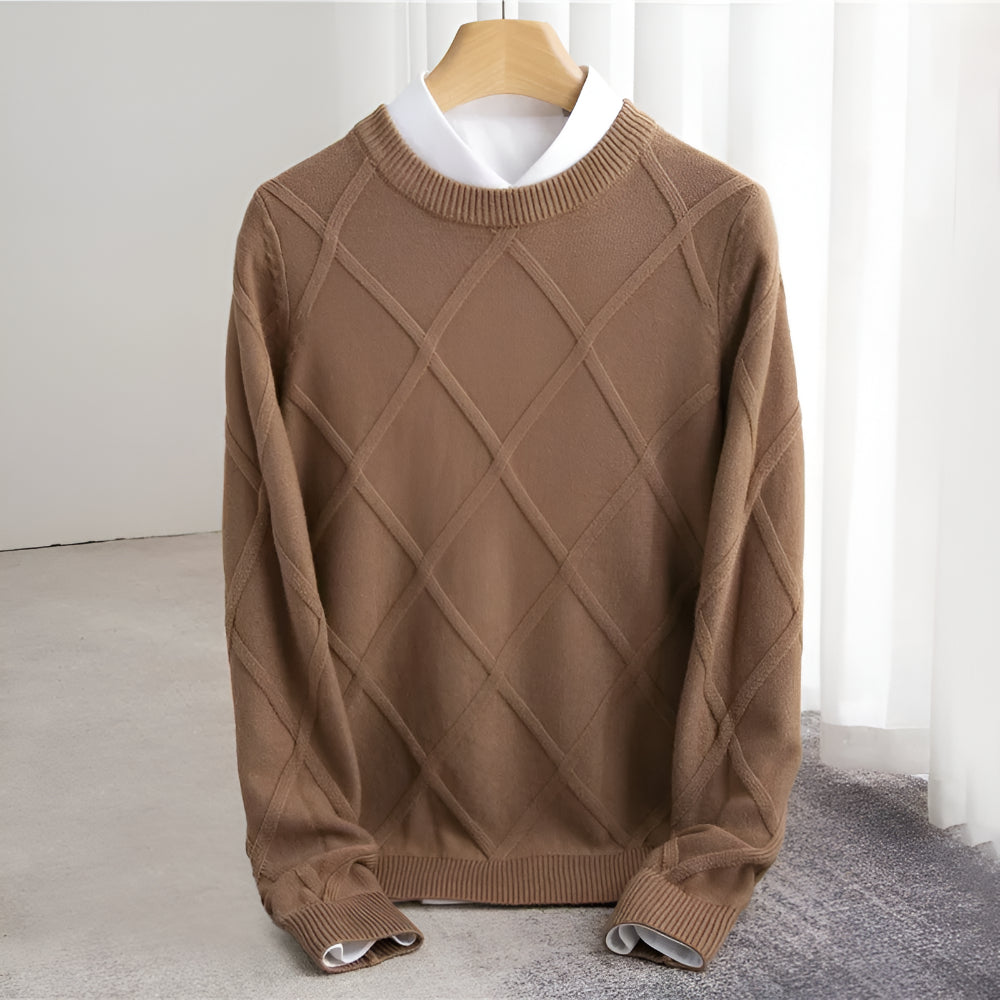 Men’s Knit Crewneck Sweater – Long Sleeve Winter Jumper