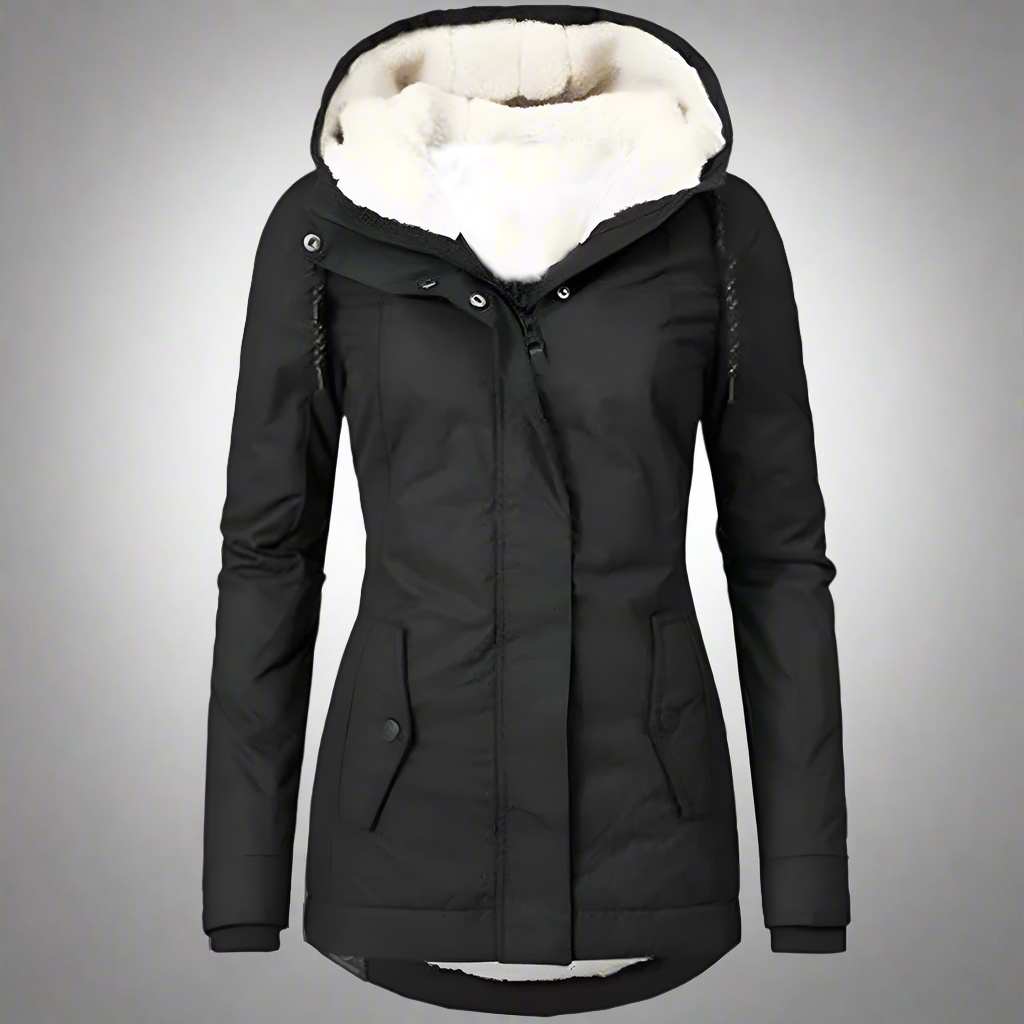 Women's Warm Winter Parka Jacket | Hooded Fleece Lined Coat