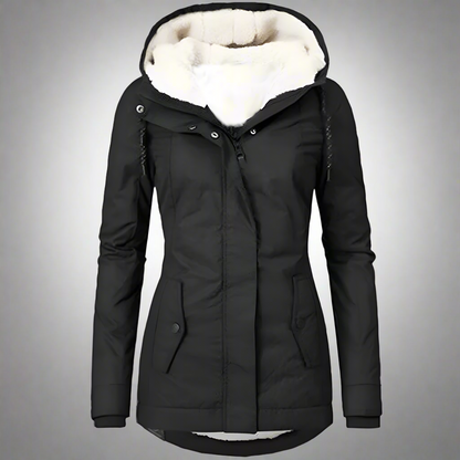 Women's Warm Winter Parka Jacket | Hooded Fleece Lined Coat