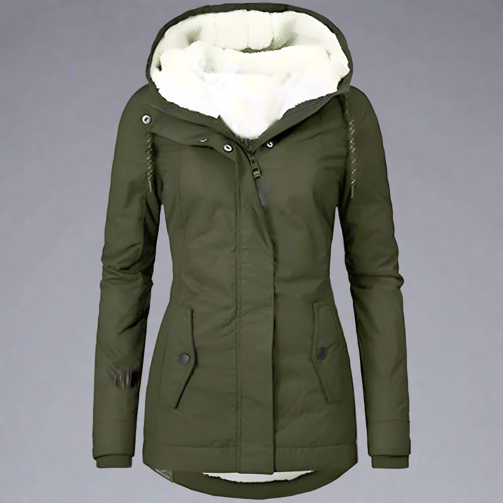 Women's Warm Winter Parka Jacket | Hooded Fleece Lined Coat