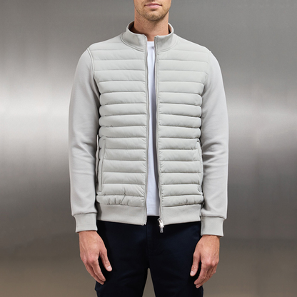 Men's Hybrid Quilted Puffer Jacket - Zip Front Style
