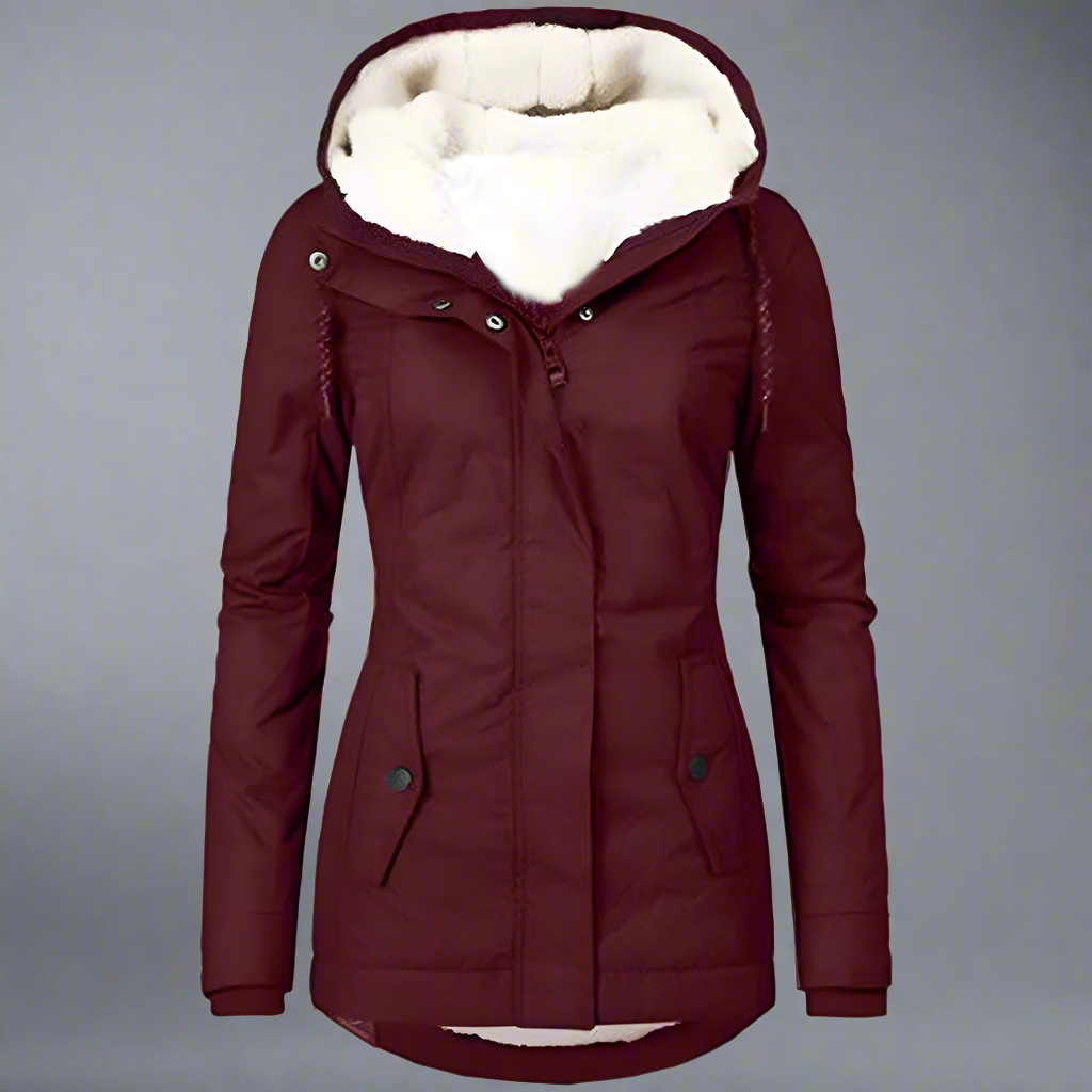 Women's Warm Winter Parka Jacket | Hooded Fleece Lined Coat