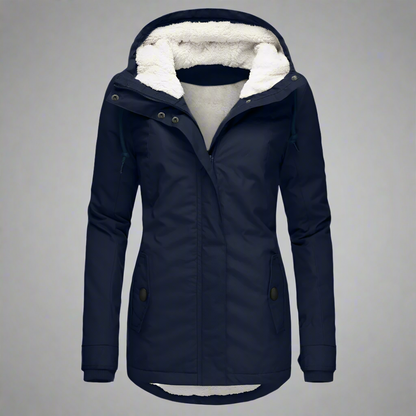 Women's Warm Winter Parka Jacket | Hooded Fleece Lined Coat