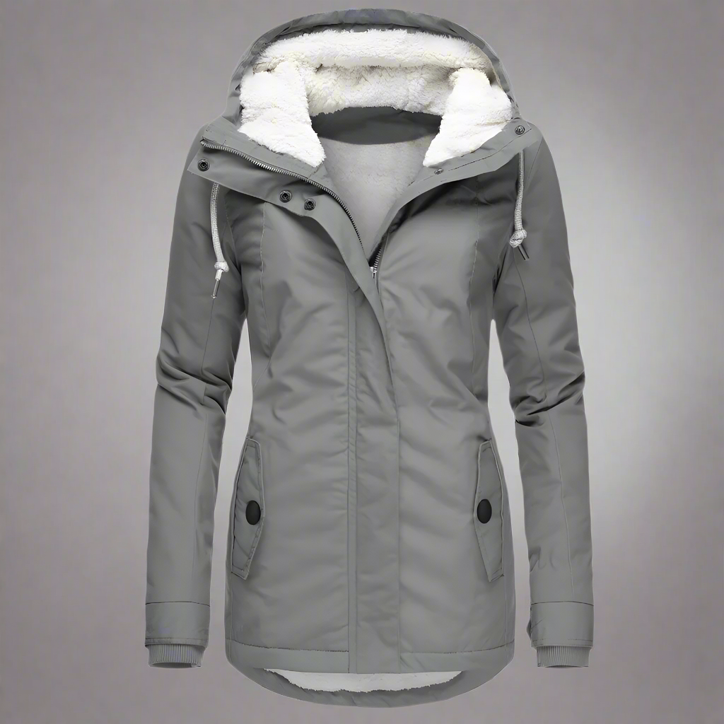 Women's Warm Winter Parka Jacket | Hooded Fleece Lined Coat