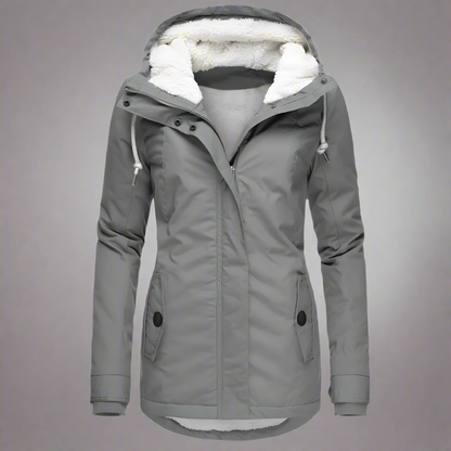Women's Warm Winter Parka Jacket | Hooded Fleece Lined Coat