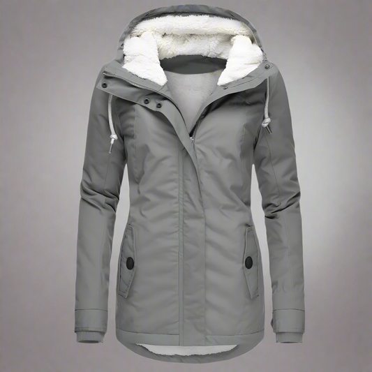 Women's Warm Winter Parka Jacket | Hooded Fleece Lined Coat