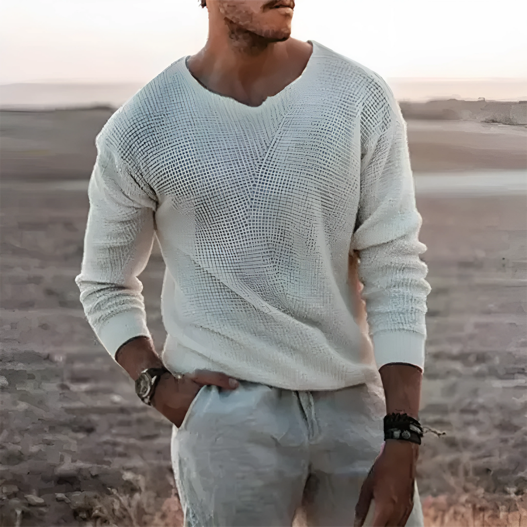 Men’s Knit Sweater | Long Sleeve Pullover Casual Jumper