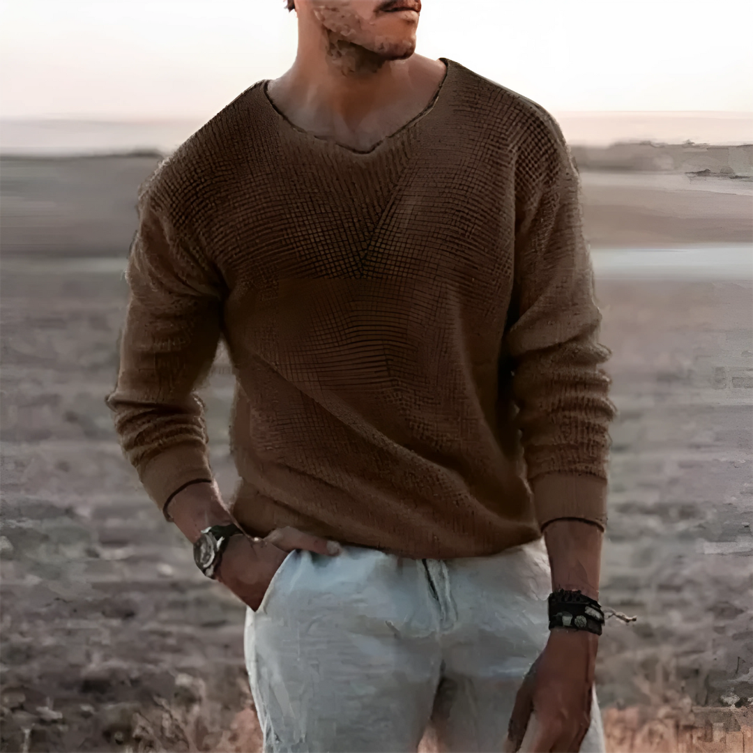 Men’s Knit Sweater | Long Sleeve Pullover Casual Jumper