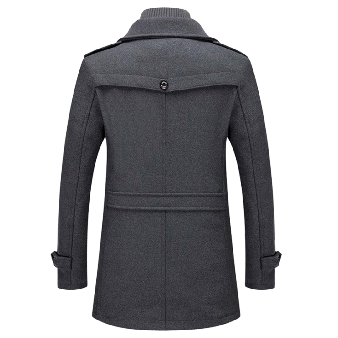 Men's Long Trench Coat Overcoat | Warm Winter Lightweight