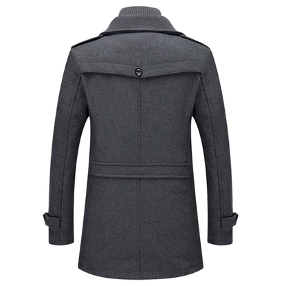 Men's Long Trench Coat Overcoat | Warm Winter Lightweight
